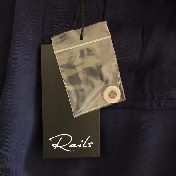 Rails NWT Rowen Military Inspired Crop Shoulder Epaulets Jacket Cobalt Blue Med - Picture 7 of 12